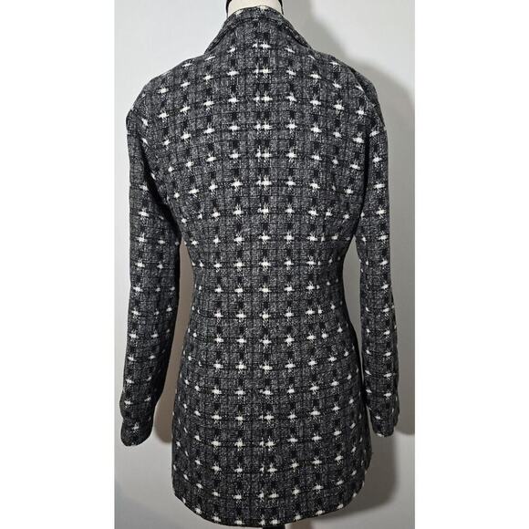 Tulle ANTHROPOLOGIE Black/White Wool Blend Jacket/Coat SZ Small Women's - Picture 3 of 9